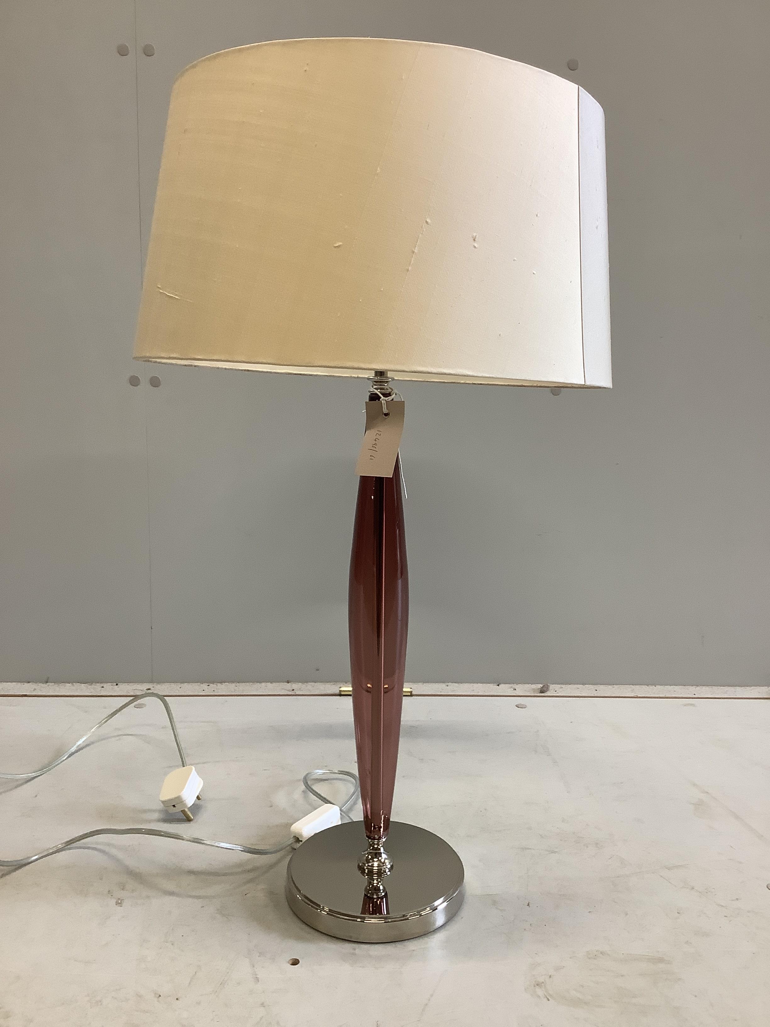 A Verona table lamp, height including shade 70cm